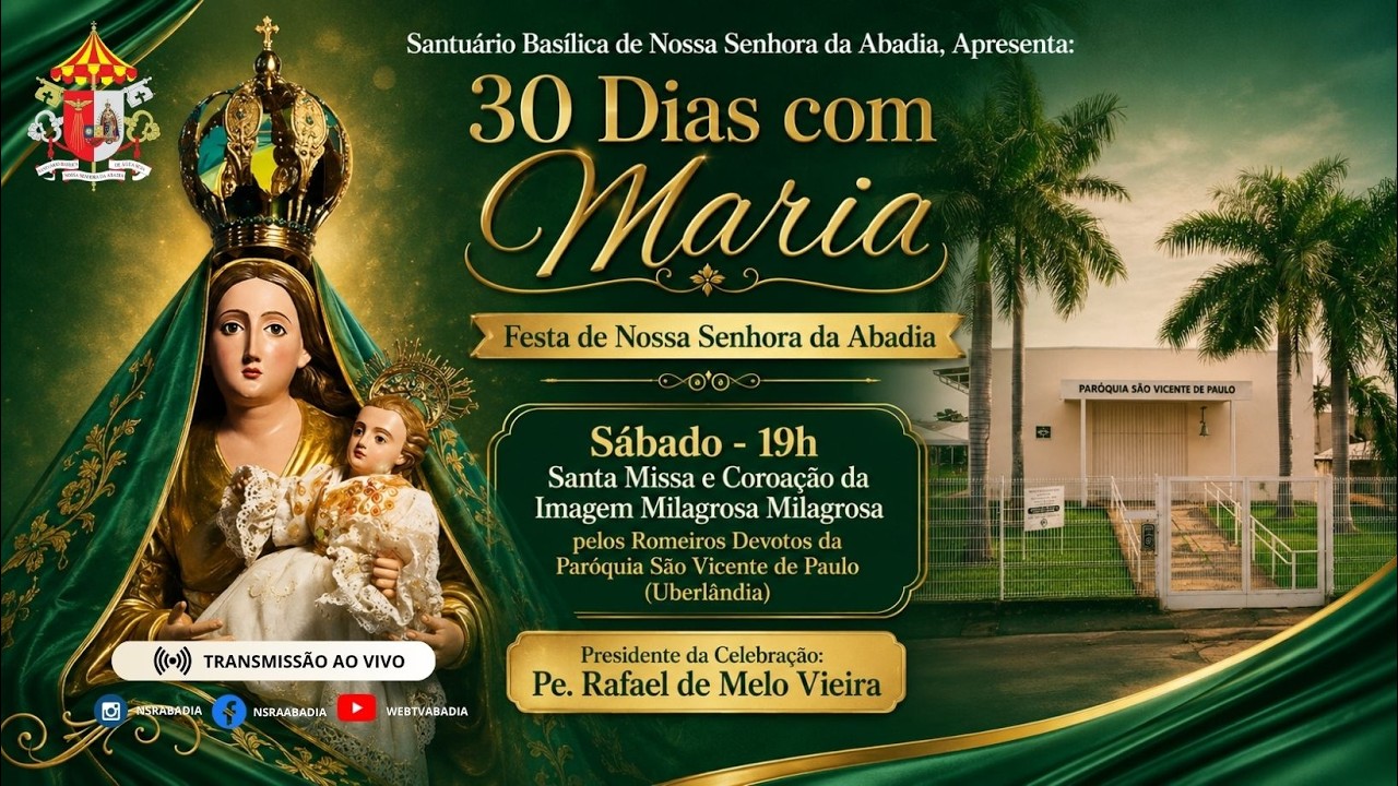 30 dia com Maria - Santa Missa e Coroação - Romeiros Devotos da Paróquia São Vicente de Paulo (Uberlândia)