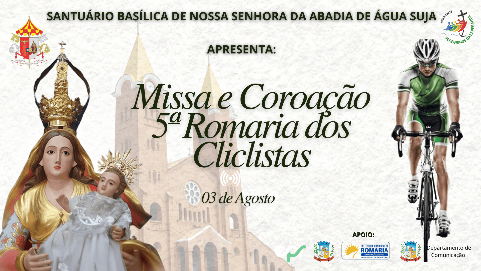 5ª Romaria dos Ciclistas - 30 dias com Maria - 03/08/2025