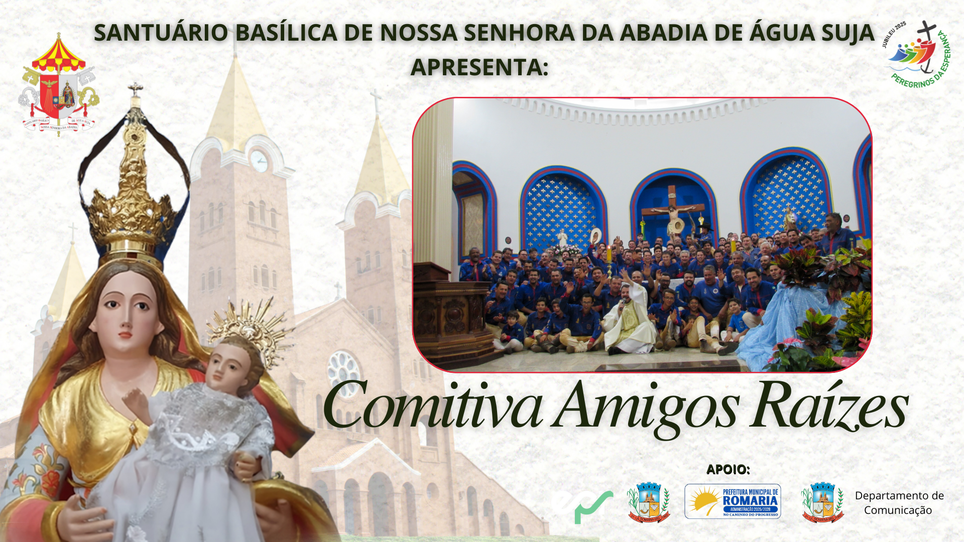 Chegada e Missa da Comitiva Amigos Raízes de Franca - 01/08/2025