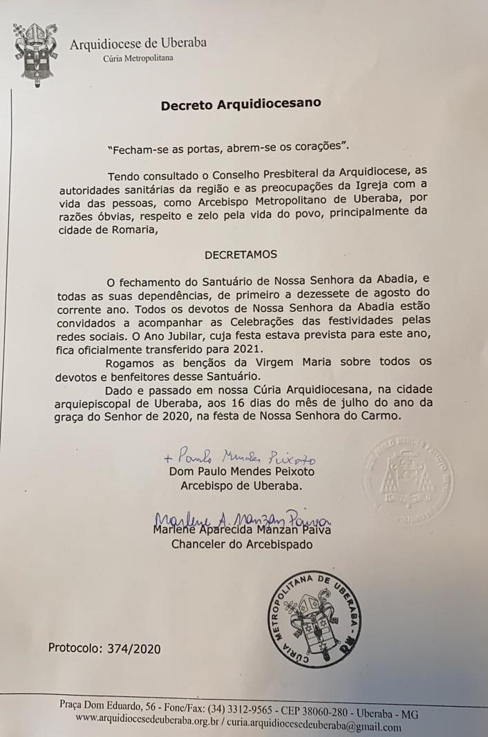 DECRETO ARQUIDIOCESANO