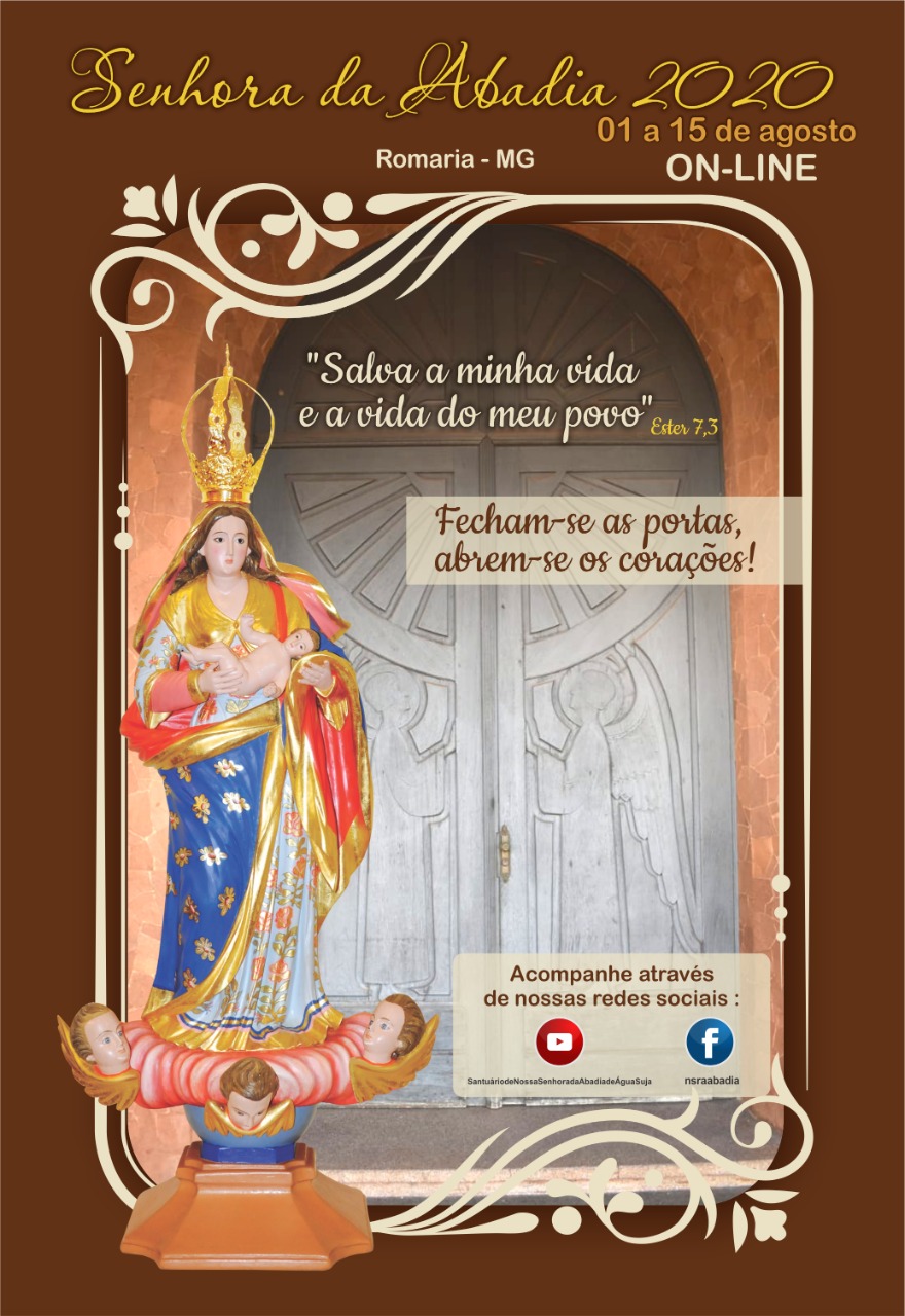 Festa Online em Louvor à N. Sra. da Abadia da Água Suja, em Romaria, têm início no dia 1 de agosto