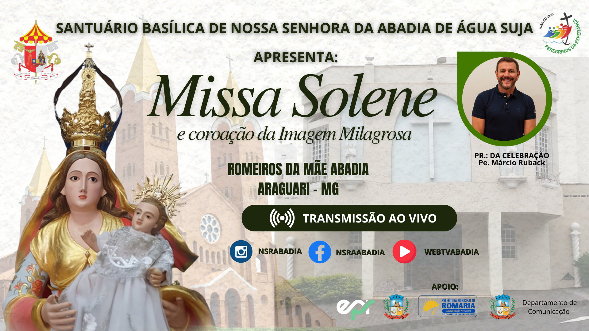 Missa e Coroação Devotos da Mãe Abadia - Araguari - MG - 03/08/2025
