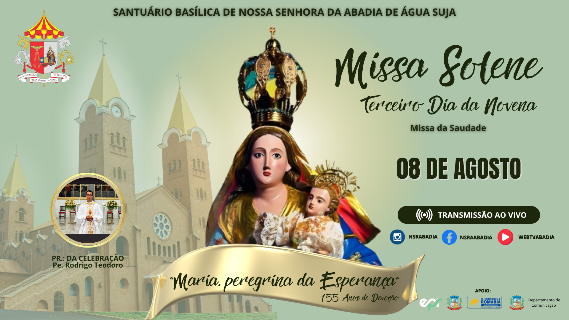 Missa Solene - 3º Dia da Novena - 08/08/2025