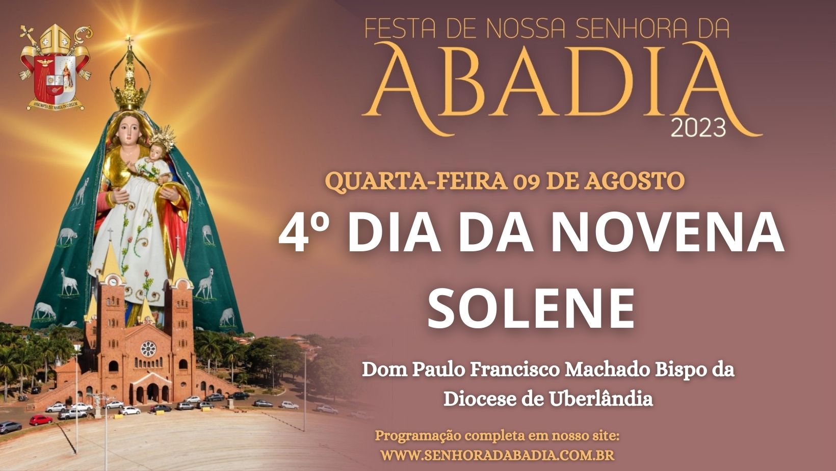 RECITAÇÃO DO SANTO TERÇO E 4° DIA DA NOVENA SOLENE 09/08/2023